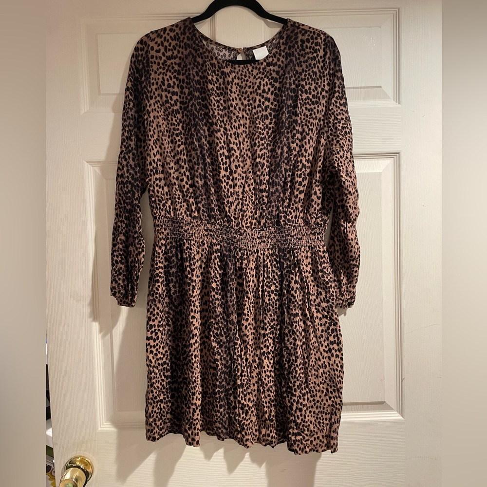 H&M leopard dress. Size 18. Mini. Long sleeve. Cheetah! Gorgeous!